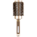 Jaasuee Nano Thermal Ceramic & Ionic Round Hair Brush with Boar Bristles, Enhances Shine and Texture, Ideal for Styling, Curling, and Drying