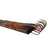 FISHSCALE GAFF Co. Calcutta Bamboo Fish Gaff w/Turkshead Sailor Knots in 3',4',5',6' (Shaka Stick Teal/White/Black with Smoked Steel Hook, 3ft (91cm))