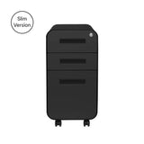 Laura Davidson Furniture Stockpile Slim 3-Drawer Mobile File Cabinet with Lock - Under Desk
