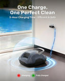 Gosvor Cordless Robotic Pool Cleaner, Efficient Pool Vacuum, 90 Min Runtime, Self-Parking, 7.5 lbs Lightweight, Suitable for Above Ground Pools up to 860 sq.ft, Gray