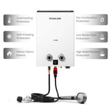 GASLAND Professional G10 Outdoor Propane Tankless Water Heater, 68,000 BTU, 10L Ultra Slim Portable Camping Propane Shower for Off Grid, Adjustable Temperture, Overheating Protection