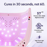 Shexnail UV LED Nail Lamp, Professional High Watt Gel Nail Lamp with Smart Sensor, Fast Curing 4 Timers Large Manicure Dryer for Gel Nails, Plug-in Nail Light with 57 Beads for Salon Home Gift Women
