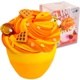 WATERELF Butter Easter Eggs Scented Slime for Girls 10-12, Easter Basket Stuffers Big Slime for Kids Boys Party Favor Stress Relief, Special Toys for Birthday Present - 5.29 Oz - BS006-Honey Waffle