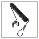 N94R Laptop Computer Lock Laptop Lock Anti-Theft Lock Universal Retractable Spring Rope Steel Cable Key Computer Lock