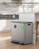 Lovewind Dual Trash and Recycling Bins for Kitchen