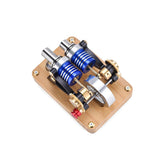 MechPuConToy Stirling Engine Kit, Alpha-Type Twin-Cylinder Twin-Piston Hot Air Stirling Engine External Combustion Engine Model, Physics Science Experiment for Youth Adult (Assembled Version)