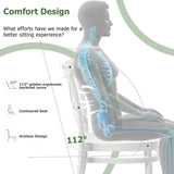 WOOW DEPOT 6 Pack X Back Plastic Stackable Outdoor Patio Chairs, White