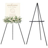 MEEDEN Wooden Easel Stand for Display: Black Wood Tripod for Wedding Sign