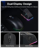 EPOMAKER NEX Lite Wireless Gaming Mouse w/Screens & RGB Charging Dock