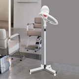 Salon Hair Dryer 360° Rotation Stand Hair Dryer Professional Orbiting Hair Processor with Rolling Base Drying Perming Machine for Salon Spa and Home Hair Care 950w 110v (White)