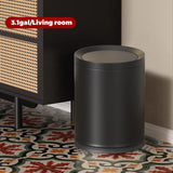 LEASYLIFE 12L/3GAL Black Bathroom Trash Can with Lid,Swing Lid Trash can for Bedroom, Modern Trash Can for Bathroom,Bedroom,Living Room,Office,Laundry,Hotel,Bank