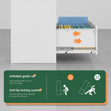 Letaya 2 Drawer File Cabinet with Lock,Metal Lateral Filing Cabinet for Home Office,Hanging Letter/Legal/A4 Size (White, H27.95×W28.35×D15.74)