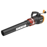 WORX WG520 12 Amp Turbine 600 Electric Leaf Blower | Orange/Blacks