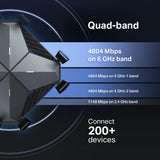 Quad-Band WiFi 6E Router (Archer AXE300) - Dual 10Gb Ports Wireless Internet Gaming Router