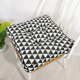 HXAZGSJY Chair Cushions for Dining Chairs Bohemian Soft Patio Chair Pads Indoor Office Home Kitchen Square Dining Chair Cushion Pillow Black White 20"x20"x4"