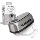 Kitchen Mama Orbit One Stainless Steel Rechargeable Electric Can Opener: Hands-free, USB-C Charging, Automatic Stop, Smooth Edge, Safety, Blade for Large Cans, Heavy Duty, Soda Can and Pop Can