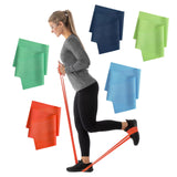 Sammons Preston Resistance Bands for Working Out, Non-Latex Exercise Bands, Resistance Bands for Physical Therapy, Improve Strength & Flexibility, Stretch & Tone Major Muscles, 5pk Sammons Preston