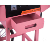 Commercial Cotton Candy Machine w/Cart Electric Cotton Candy Floss Maker - 110V for the Perfect Party Favor for Birthdays, School function, or Social Events.（Pink） (With wheels, Pink)