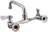 AA Faucet 8" Wall Mount Commercial Compartment Sink Faucet with 16" Swivel Spout for Restaurant Kitchen, NSF Approved