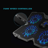 UMKLSW Laptop Cooler Cooling Pad Fan Notebook Adjustable Speed with 4 Fans for 14"-17"