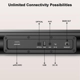 Hiwill 2.1ch Sound Bar for Smart tv, 250W Dolby Atmos Surround Sound System for TV, Home Theater Soundbar for TV, Sound bar with subwoofers, Adjustable Mode, Clear Dialogue, HDMI/eARC/ARC/Opt/BT/AUX