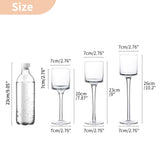 NUPTIO Glass Tealight Candle Holders: Set of 6 Tall Candle Stands for Dinner Table Centerpiece - Stemmed Candleholders for Pillar Floating Candles