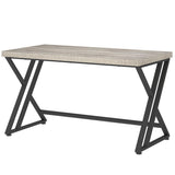 LVB Grey Computer Office Desk, Industrial Wood PC Gaming Gray Desk for Home Office