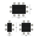 Tribesigns Square Dining Table Set of 6, 31.5" Industrial Dinner Table with Metal Base, Kitchen Table for Dining Room, Small Space, Apartment, Black (Chairs are not Included)