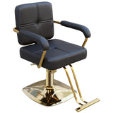 WINEDYOUNG Stylist Chairs for Salon, 360 Degree Rotating Barber Chair Hydraulic Pump Salon Chair, Spa Beauty Equipment for Hair Stylists, Tattoo Artists, Cosmetologists (Gold)