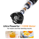 Turelar Immersion Blender Handheld 1100W - 3 in 1 Hand Blenders Set with Trigger Speed Control Emulsion Stick with Whisk and Milk Frother, Emulsifier for Kitchen for Soup, Smoothie, Puree