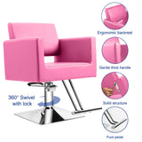 Hairdresser Barber Salon Chair,Capacity 330 Lbs - with Heavy Duty Hydraulic Pump, 360° Swivel Adjustable Spa Beauty Equipment, Hair Stylist Women Man for Barbershop,Home Hairdresser Hydraulic (Pink)