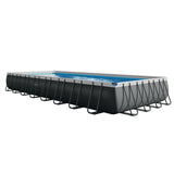 INTEX Ultra XTR 32 ft x 16 ft 52 in Above Ground Pool Set, Rectangular Swimming Pool with Steel Frame, 2800 GPH Sand Filter Pump, Ladder, Cover, & Ground Cloth