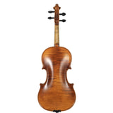 Professional Handcrafted European Violin – Solid Italian Spruce Top & European Maple Back | German Thomastik Strings | French Bridge | Carbon Fiber Tailpiece | Includes Bow & Case (Full Size 4/4)
