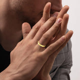 Personalized Gold Band Ring 10k solid Gold For Women/Men Classic Womens Mens Gold Band 3mm Gold Wedding Band Ring Engagement Ring Birthday For Couple Classic Womens Mens Gold Band For Valentines