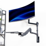 VIVO Ultrawide Wall Mount with Tray, Up to 49 in Screens, MOUNT-V120KB35C