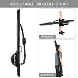 doorslay Fishing Rod Bag, 63 Inch Fishing Rod and Reel Protective Case, Portable Folding Fishing Pole Case, Fishing Tackle Storage Bags Carry Organizer Outdoor Waterproof for Fishing