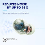 Auto-Adjustable Active Noise Cancelling Wireless Earbuds, Reduce Noise by Up to 98%, 50H Playtime, Hi-Res Sound Soundcore