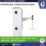 Ultimate Body Press Ceiling Mount Pull Up Bar for 8 Foot Ceilings, Steel Through-Bolted 48” Straight Bar with 14” Risers, Fits 16”and 24” Joist Spacing, Max 450lbs, USA Designed and Backed Ultimate Body Press