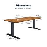 Vari Classic Electric Standing Desk - VariDesk Height Adjustable Sit/Stand Desk - Dual Motor with Memory Presets