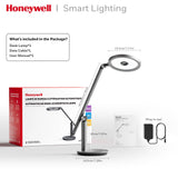 Honeywell Desk Lamp for Home Office, H6 Sunturalux™ Eye-Caring Led Desk Light, 800LM Dimmable Desk Lamp with Timer, Touch Control Tall Desk Reading Light, Table Lamp for Circle Webcam, Study, Bedroom