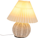 JUAKSQZYI Table lamp Pleated Night Light Table Lamp Led Bedside Lamp Desk Light with Warm Glow USB Powered for Bedroom Living Room Office Decor