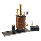 MechPuConToy Steam Engine Model, Vertical Boiler Steam Boiler Model for Ship Steam Engine Model, Physical Science Engine Model Kit for Adults and Teens