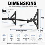 REP Fitness Heavy Duty Pull-Up Bar, Wall or Ceiling Mounted Straight Bar, Home Gym Exercise Equipment for Chin Training, Garage Strength Workouts, Rings, Straps Wall or Ceiling Mounted Straight Bar