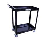 HIGOOD Heavy Duty Service Utility Cart,2 Shelf Steel, 800-Pound Capacity, 35.6 x 18.1x38-Inch Black