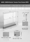 AWOL Aetherion Max 4K 3D UST Projector & 120" Motorized ALR Floor Rising Projector Screen