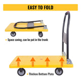 Foldable Heavy Duty Push cart, 660 lbs Dolly with Swivel Wheels for Home