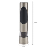 Cole & Mason Richmond Electric Salt and Pepper Mills, Adjustable Grind Mechanism, Chrome/Acrylic, 215 mm, Gift Set, Includes 2 x Electric Grinders