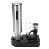 Electric Wine Opener Set with Foil Cutter, Aerator, Vacuum Stopper, Rechargeable Stainless Steel - Automatic Cork Removal, Easy Pouring, Ideal for Home Bar and Parties