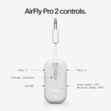 Twelve South AirFly Pro 2, Bluetooth Adapter, Pair 2 AirPods, Glacial White
