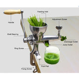 Generic Wheatgrass Juicer, Stainless Steel Portable Pomegranate Juicer Sugarcane Juice Machine Crank Wheatgrass Extractor for Juicing Wheatgrass, Orange, Ginger, Pomegranate, Watermelon Generic